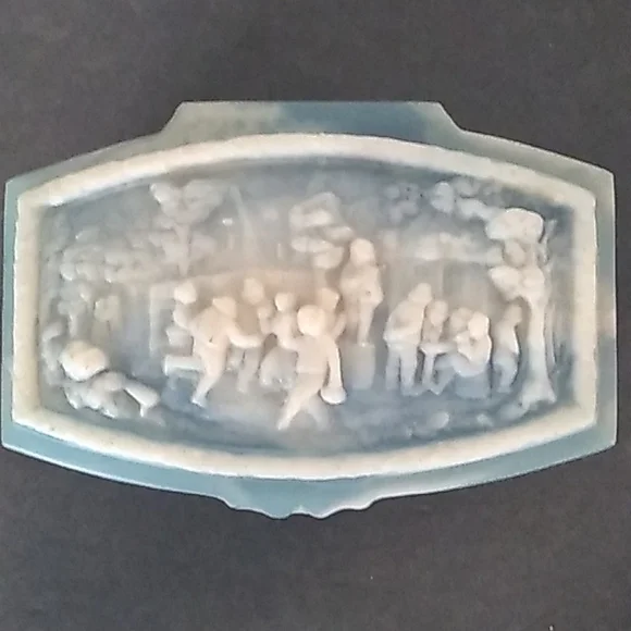 Incolay genuine blue trinket box Storage & Organization
